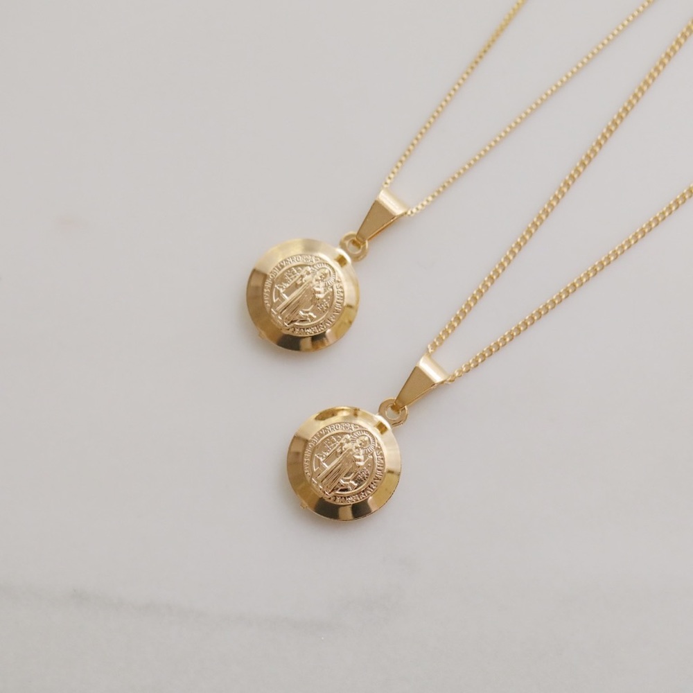 Saint Benedict Necklace | 18k Gold Filled - Picture 4 of 8